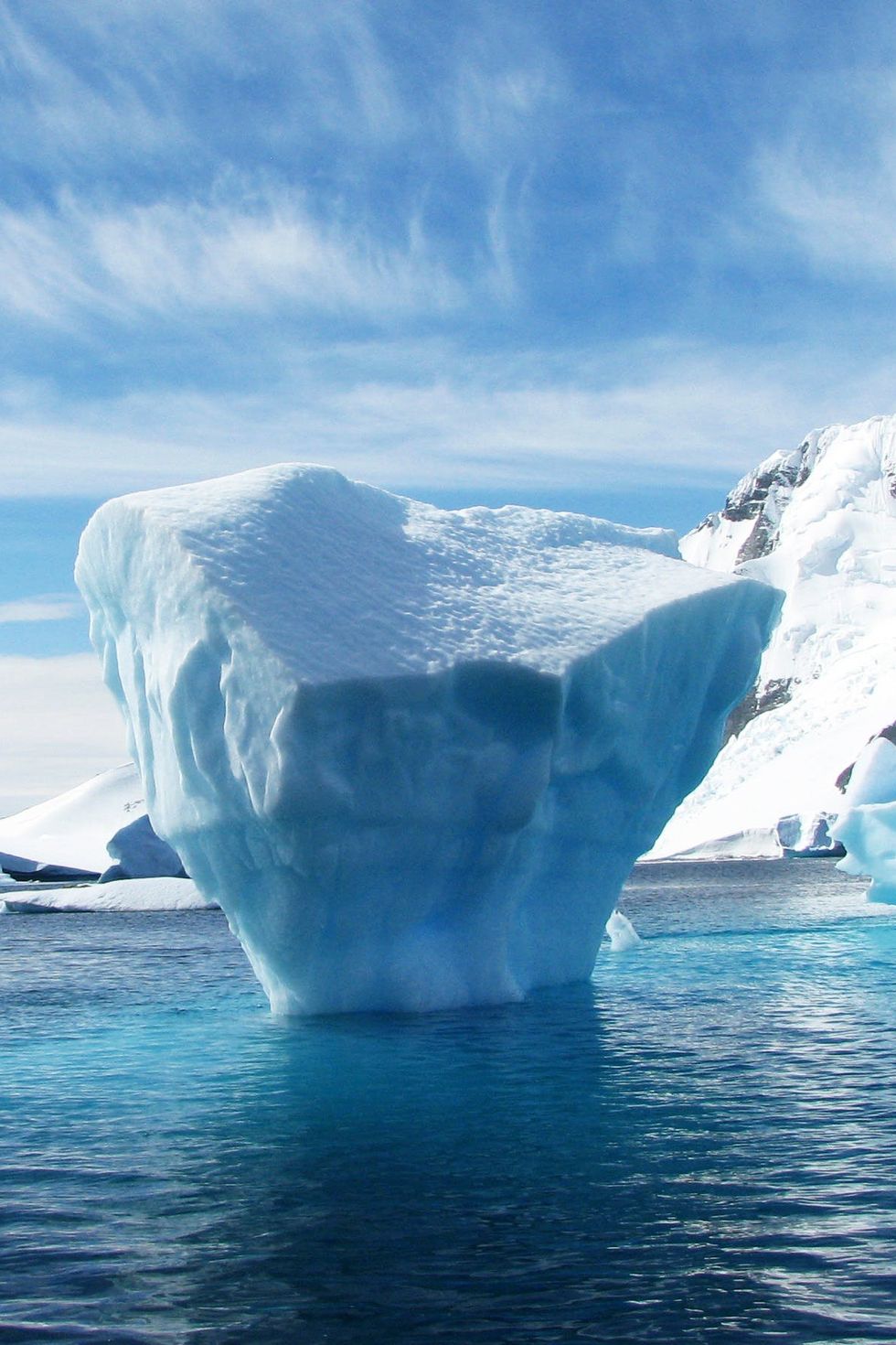 An iceberg in the sea